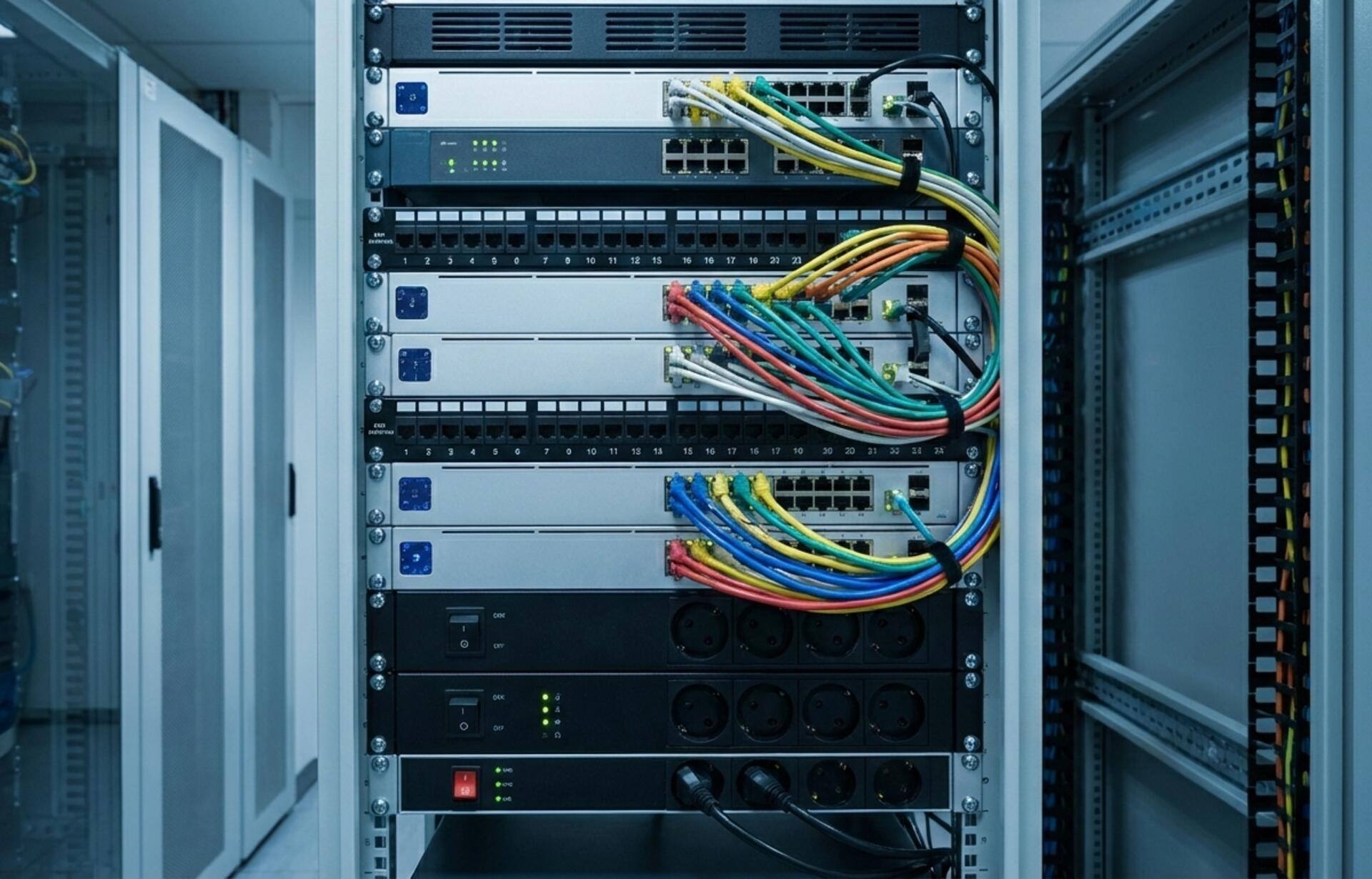 Structured cabling rack installation