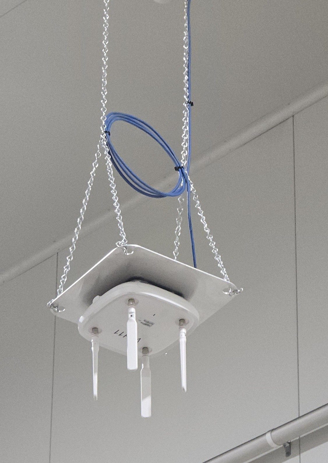 Access point suspended installation with structured cabling