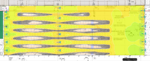 Wi-Fi coverage heatmap warehouse